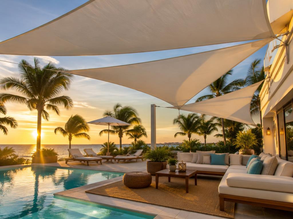 Una terraza frente al mar